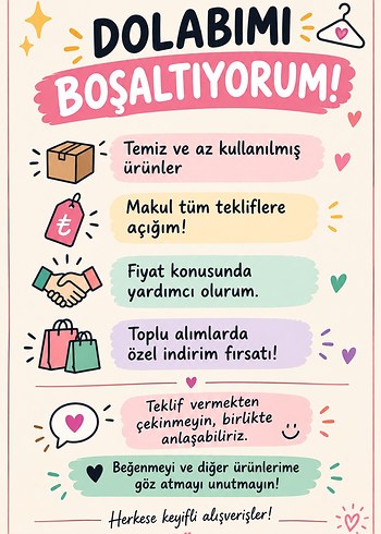 Dolabi Temizleme Kullanilmis Urunler İcin Firsat
