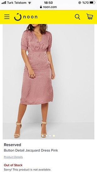 Mango pembe elbise