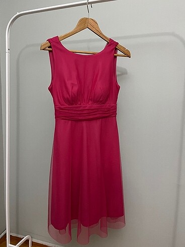 Ekol pembe mini elbise - Görsel 5