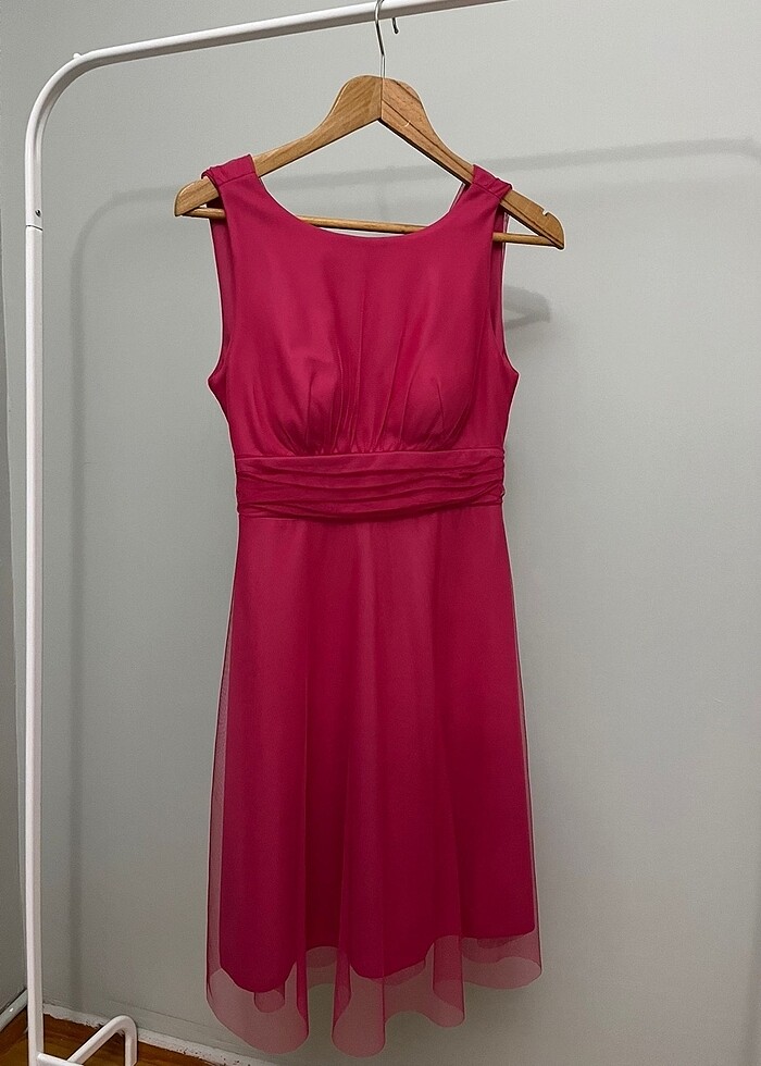 Ekol pembe mini elbise - Görsel 5