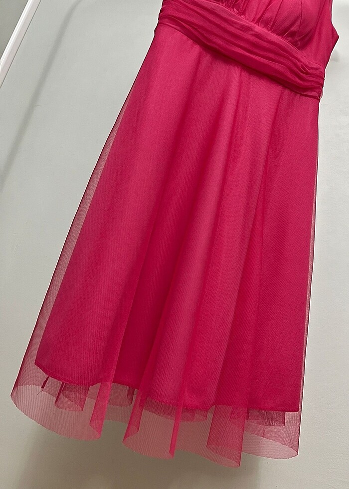 Ekol pembe mini elbise - Görsel 2