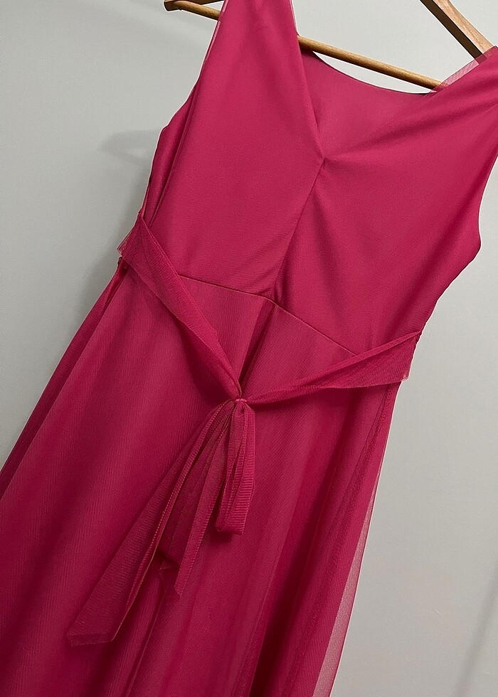 Ekol pembe mini elbise - Görsel 3