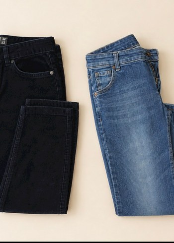 LC Waikiki 2 Adet Pantolon 1 İ Kadife Digeri Jean Pantolon