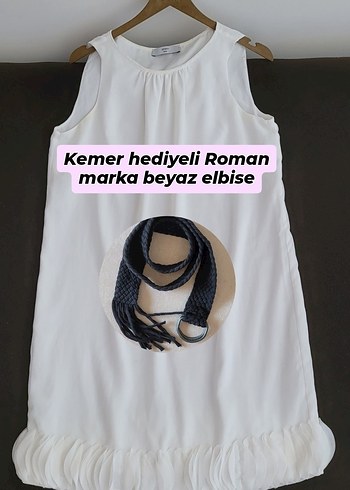 Roman Marka Siklik Ve Rahatlik Beyaz Kolsuz Elbise