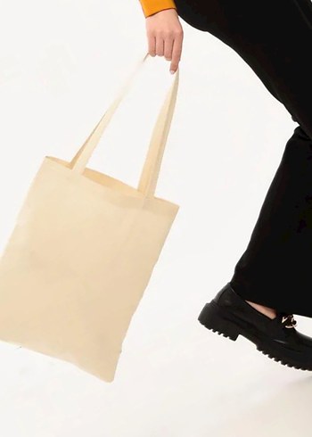 Diğer Ham Bez Canta Alisveris Shopper Cantasi 35x40 Cm