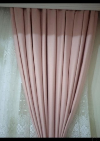 Pembe Pastel Düz Fon Perde - Görsel 2