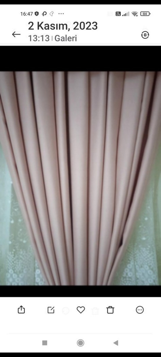 Pembe Pastel Düz Fon Perde - Görsel 3