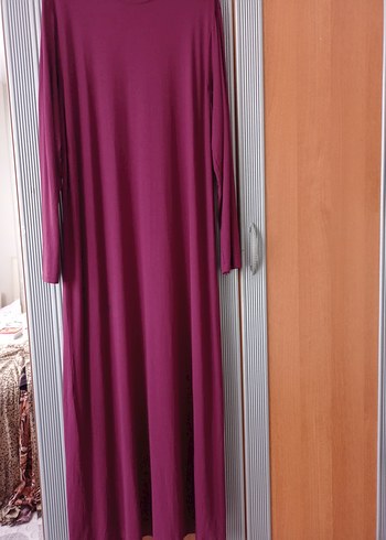 Bordo Uzun Kollu Salaş Kadın Elbise