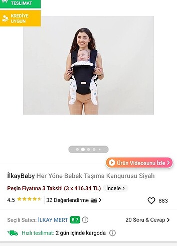 Beden İlkaybaby ergonomik kanguru