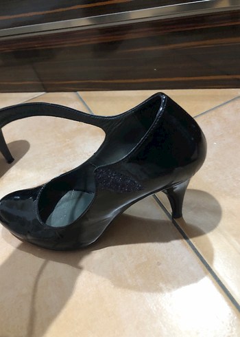 40 Beden siyah Renk Siyah Rugan Stiletto Topuklu Ayakkabı