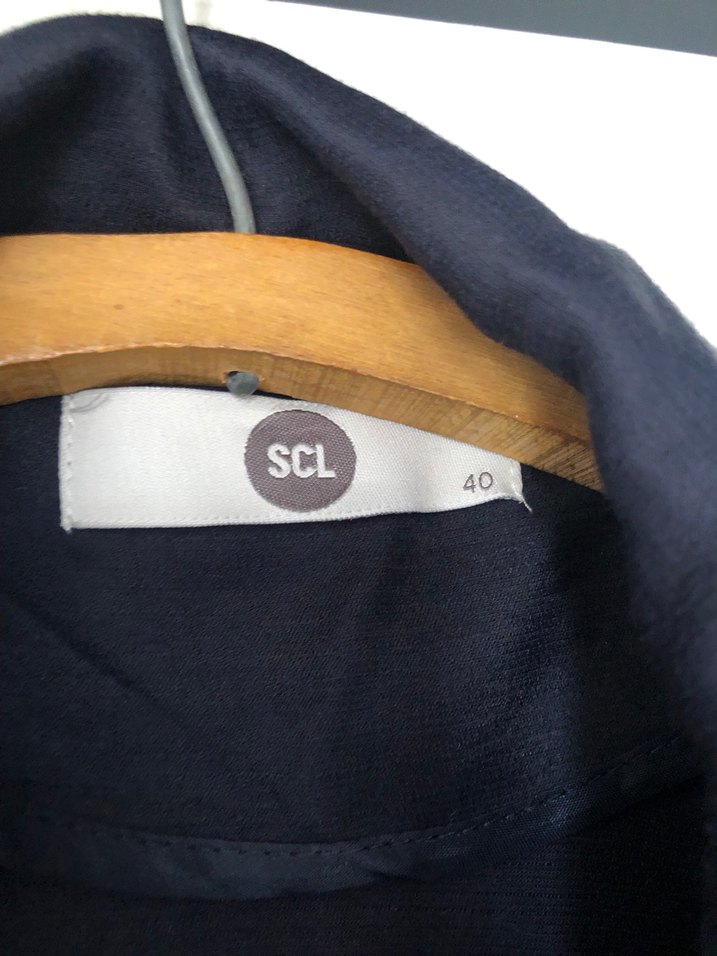 Siyah Uzun Keten Kadın Trençkot - Görsel 4