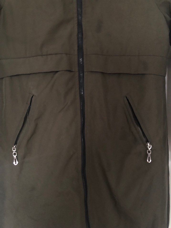 Uzun Kollu Kemerli Kadın mont - Görsel 2