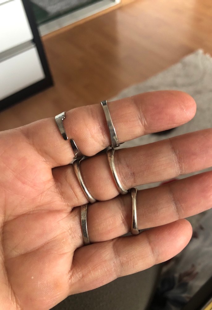 Renkli Taşlı Bohem Kadın Yüzük Seti - Görsel 3