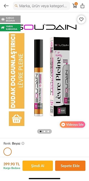  Beden beyaz Renk Sou dain Lèvre Pleine Dudak Dolgunlastirici Lip Gloss