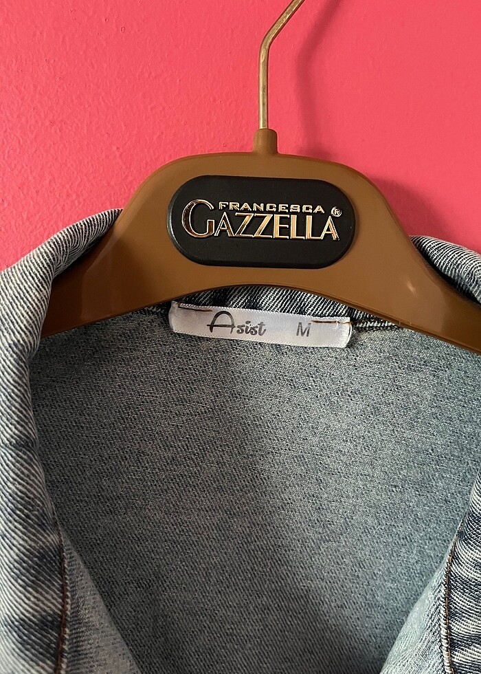 Taşlı kot ceket - Görsel 4