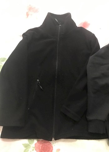 Erkek Çocuk Siyah Fermuarlı Sweatshirt ve Ceket - Görsel 2