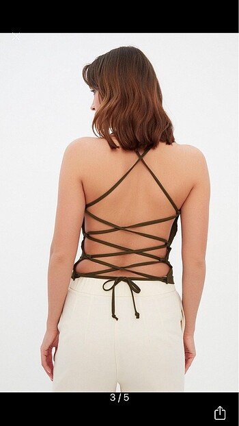 Askılı sırt dekolteli örme atlet - Görsel 2