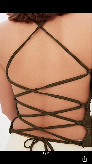 Askılı sırt dekolteli örme atlet - Görsel 3