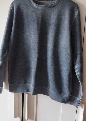 Kadın Gri Uzun Kollu Salaş Sweatshirt