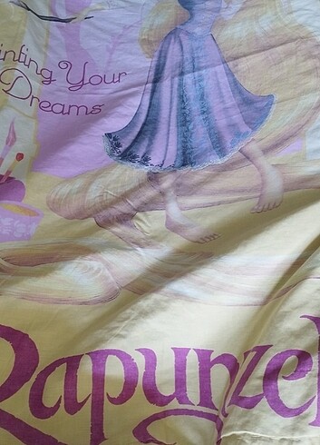 Rapunzel figürlü nevresim yorgan yüzü 