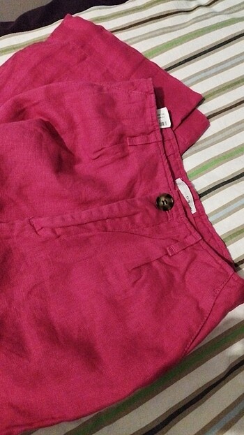 Orijinal zara marka keten pantolon cepli 