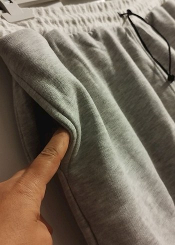 şalvar tarz Gri Erkek Pamuklu Rahat Kesim Eşofman Altı - Görsel 3