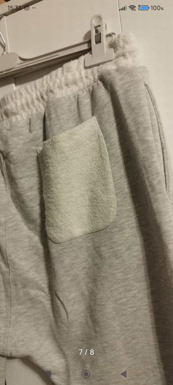 şalvar tarz Gri Erkek Pamuklu Rahat Kesim Eşofman Altı - Görsel 2