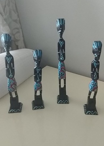 Renkli El Boyaması Ahşap Figürler - Görsel 2