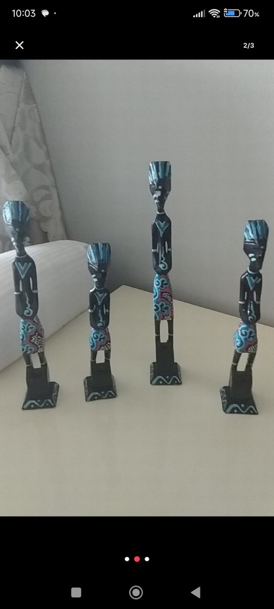 Renkli El Boyaması Ahşap Figürler - Görsel 2