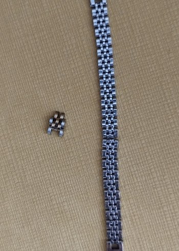 çelik Minimalist Gri-Bej Erkek Bileklik - Görsel 2