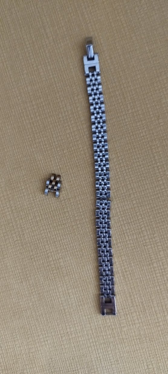 çelik Minimalist Gri-Bej Erkek Bileklik - Görsel 2