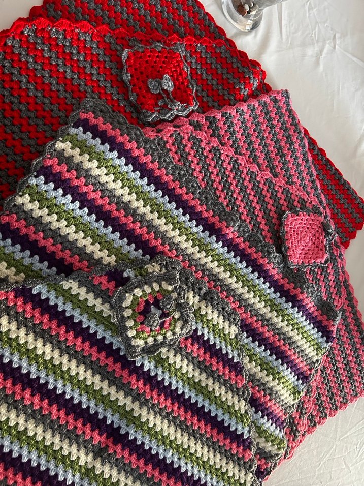 Çok Renkli Çizgili Örgü Seccade - Görsel 3