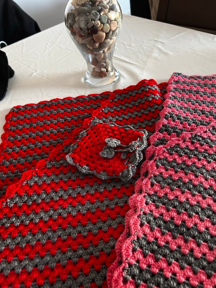 Çok Renkli Çizgili Örgü Seccade - Görsel 2