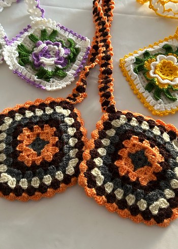 Renkli Örgü Tutacak Modeli - Görsel 3