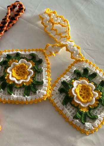 Renkli Örgü Tutacak Modeli - Görsel 4