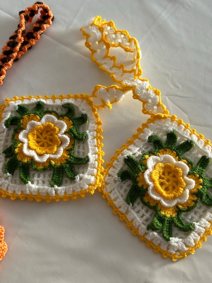 Renkli Örgü Tutacak Modeli - Görsel 4