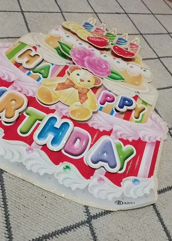 3d kabartmalı doğum günü afişi - Görsel 5