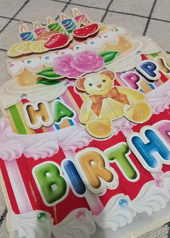 3d kabartmalı doğum günü afişi - Görsel 4