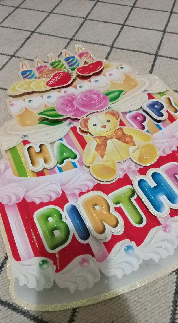 3d kabartmalı doğum günü afişi - Görsel 4