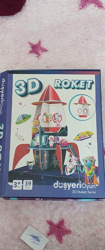 3D Roket 40 parça 3d Maket