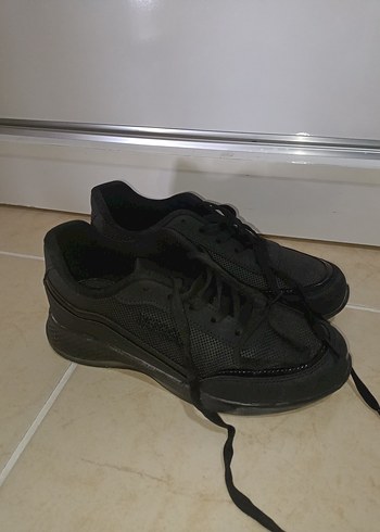 Muggo Siyah Ortopedik Kadın Spor Ayakkabı - Görsel 4