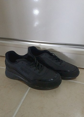 Muggo Siyah Ortopedik Kadın Spor Ayakkabı - Görsel 9