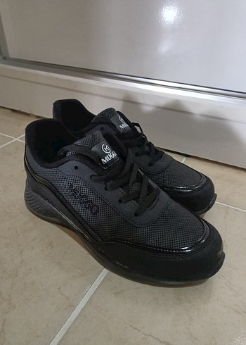 Muggo Siyah Ortopedik Kadın Spor Ayakkabı - Görsel 2