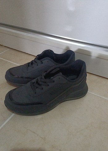 Muggo Siyah Ortopedik Kadın Spor Ayakkabı - Görsel 7