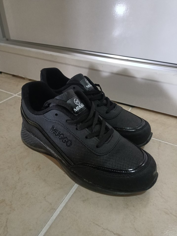 Muggo Siyah Ortopedik Kadın Spor Ayakkabı - Görsel 2