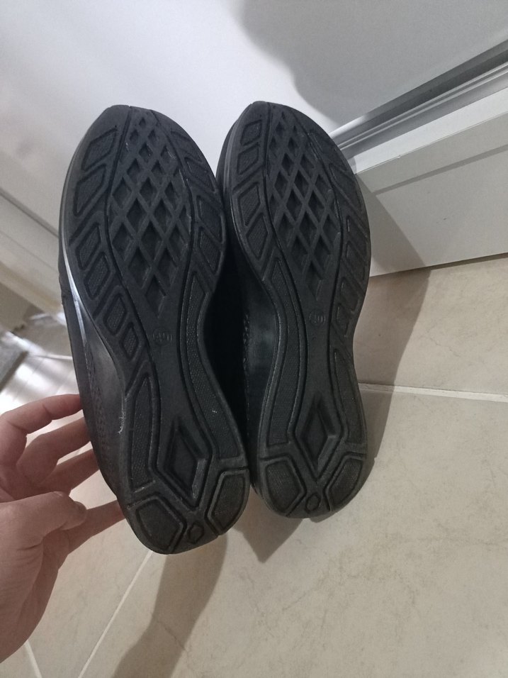 Muggo Siyah Ortopedik Kadın Spor Ayakkabı - Görsel 5