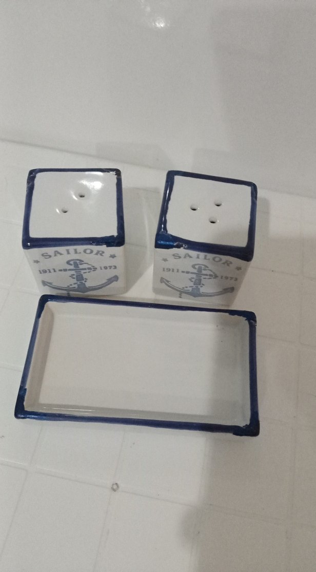 Mavi Denizci Desenli Tuzluk ve Biberlik Seti - Görsel 3