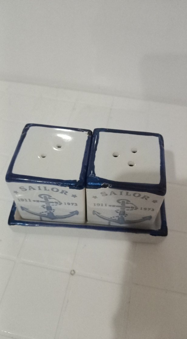 Mavi Denizci Desenli Tuzluk ve Biberlik Seti - Görsel 2