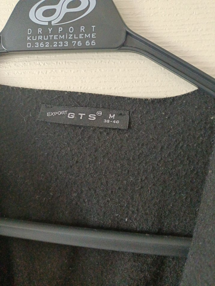 Drapeli Siyah Deri Kadın Yelek - Görsel 4