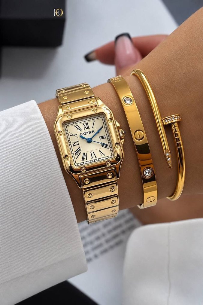Cartier Siyah Kare Kol Saati — görsel 4/11